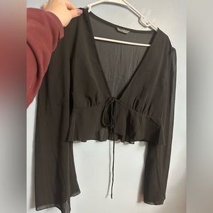 Black going out crop top